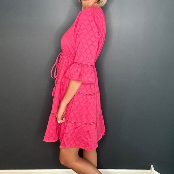 NWT ModaPosa Desideria Resort Dress Vibrant Raspberry Boho Beach Resort Size XL - Picture 2 of 2